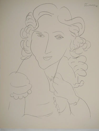 Henri MATISSE : Femme souriante - Lithographie signée