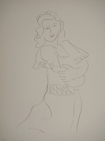 Henri MATISSE : La muse en tenue de mariage - Lithographie signée