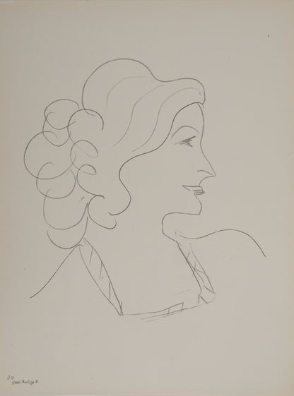 Henri MATISSE : La muse souriante - Lithographie signée
