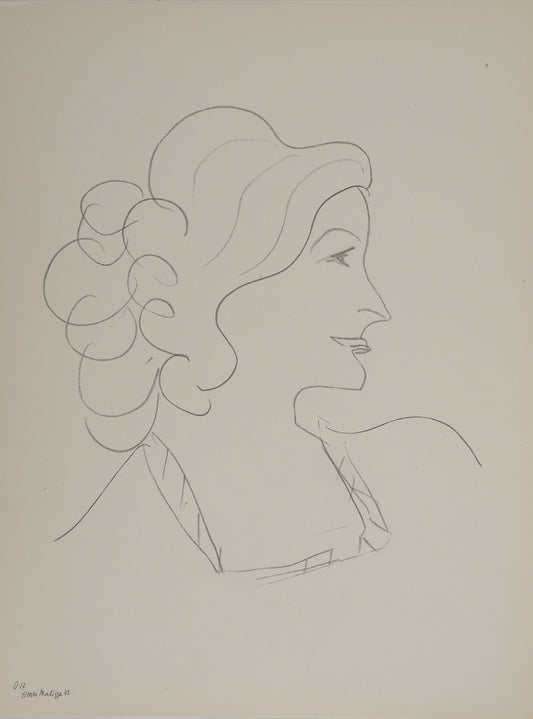 Henri MATISSE : La muse souriante - Lithographie signée