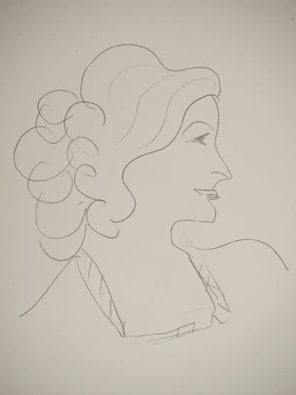 Henri MATISSE : La muse souriante - Lithographie signée