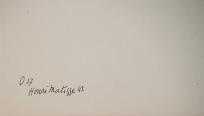 Henri MATISSE : La muse souriante - Lithographie signée