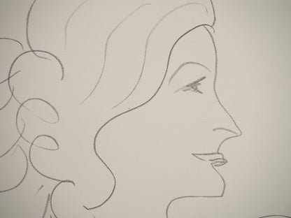 Henri MATISSE : La muse souriante - Lithographie signée
