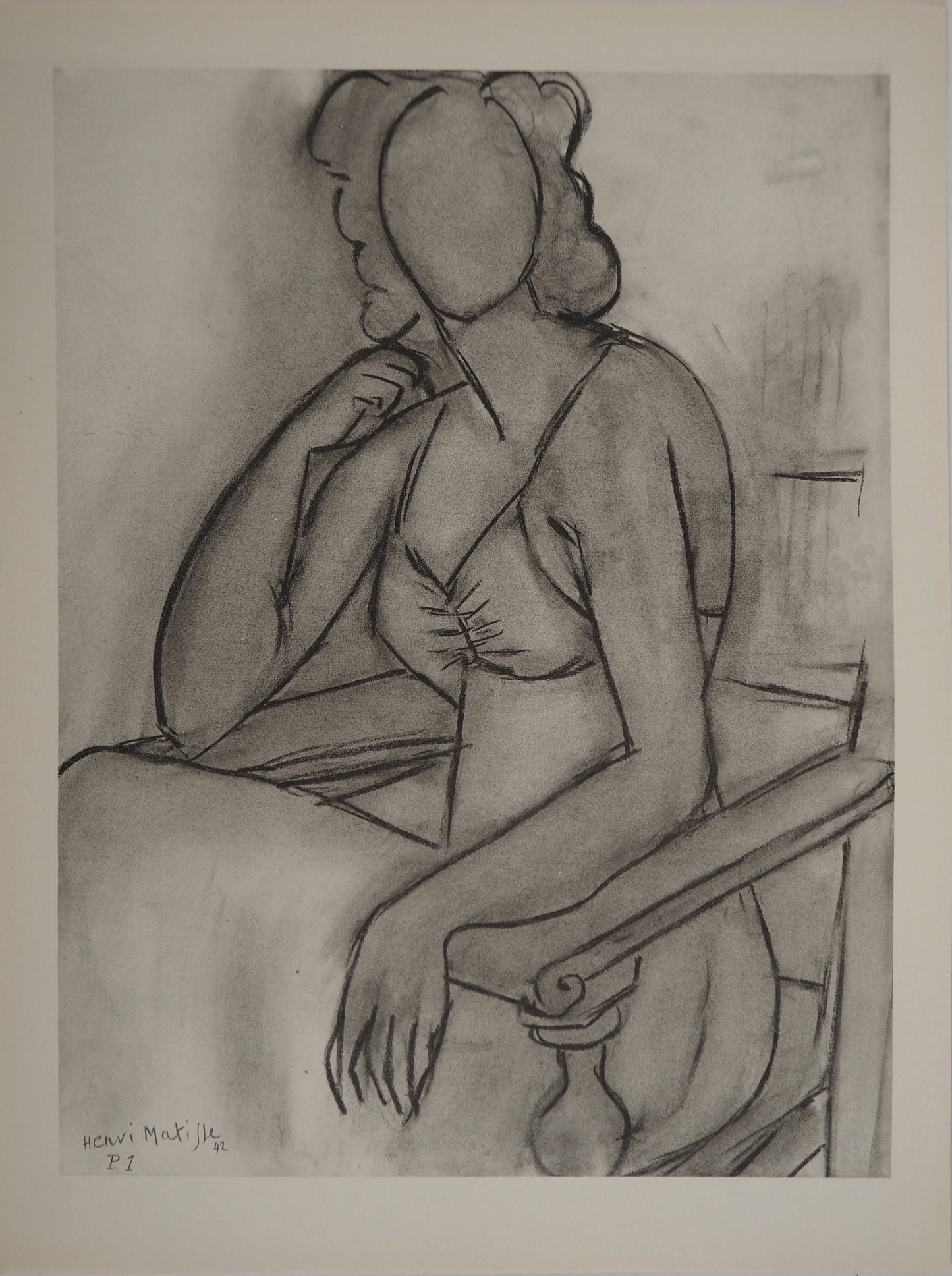 Henri MATISSE : L'intimité féminine - Lithographie signée