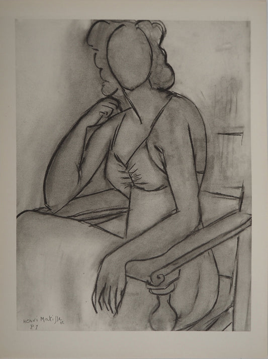 Henri MATISSE : L'intimité féminine - Lithographie signée