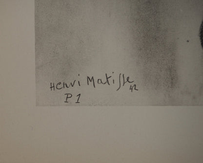 Henri MATISSE : L'intimité féminine - Lithographie signée