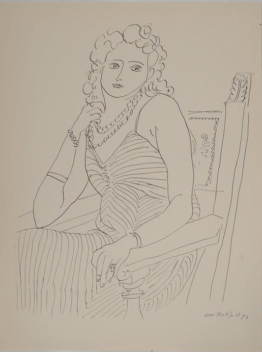 Henri MATISSE : Femme élégante - Lithographie signée