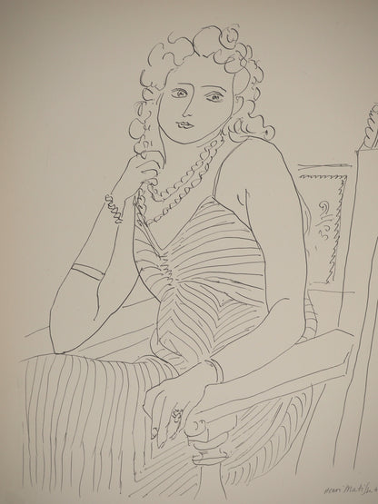Henri MATISSE : Femme élégante - Lithographie signée