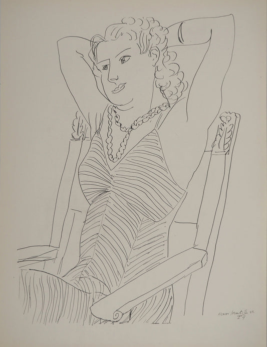 Henri MATISSE : Femme au repos - Lithographie signée