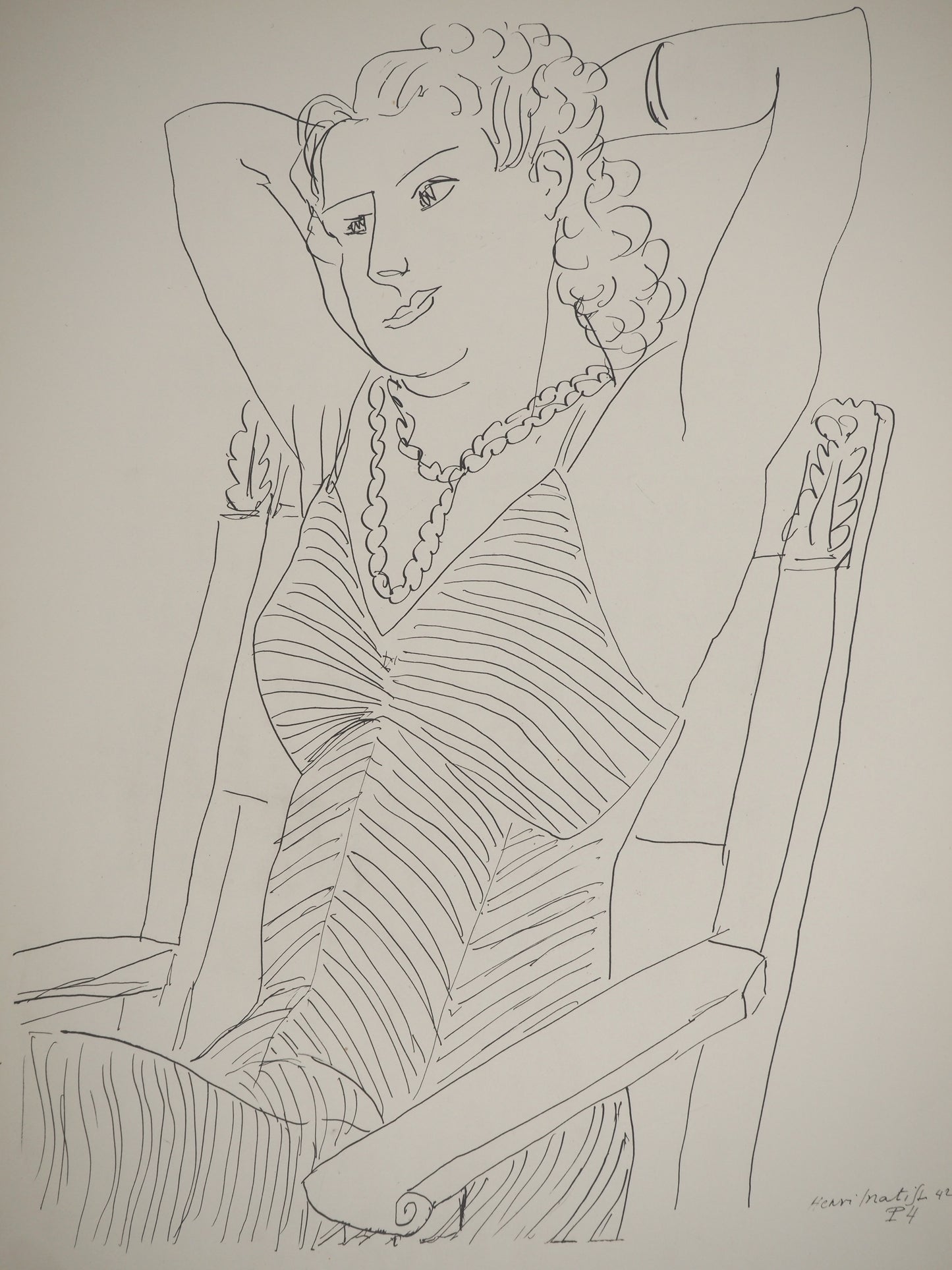 Henri MATISSE : Femme au repos - Lithographie signée