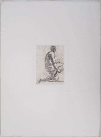 Auguste RODIN :  Ombre d’homme - Gravure