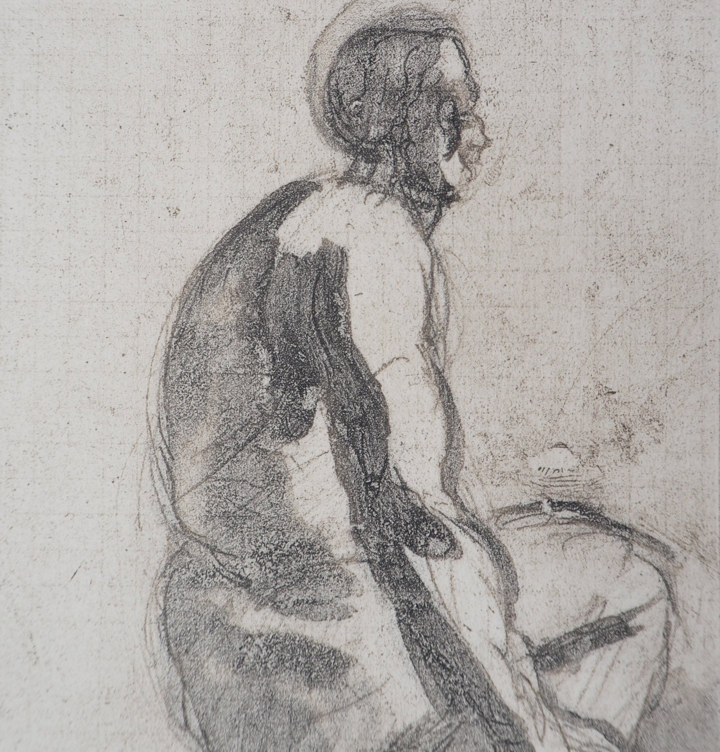Auguste RODIN :  Ombre d’homme - Gravure
