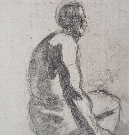 Auguste RODIN :  Ombre d’homme - Gravure