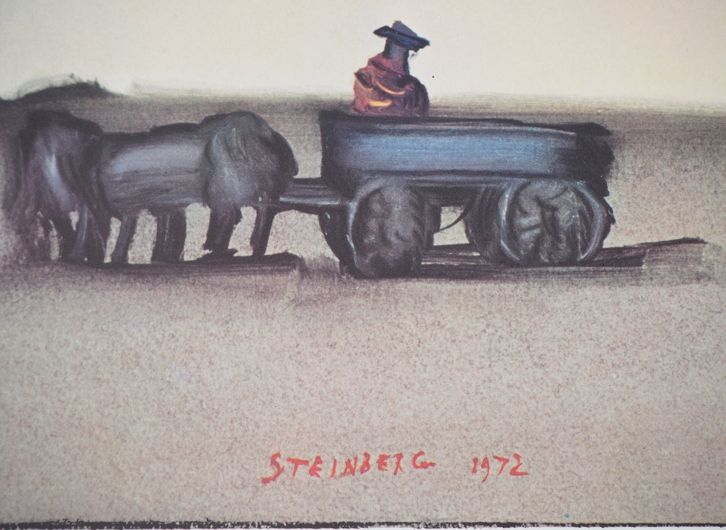 Saul STEINBERG : Galerie Maeght Expo 1973 - Affiche originale