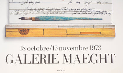 Saul STEINBERG : Galerie Maeght Expo 1973 - Affiche originale