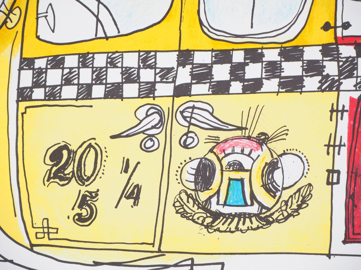 Saul STEINBERG : Galerie Maeght Expo 1977 - Lithographie originale signée