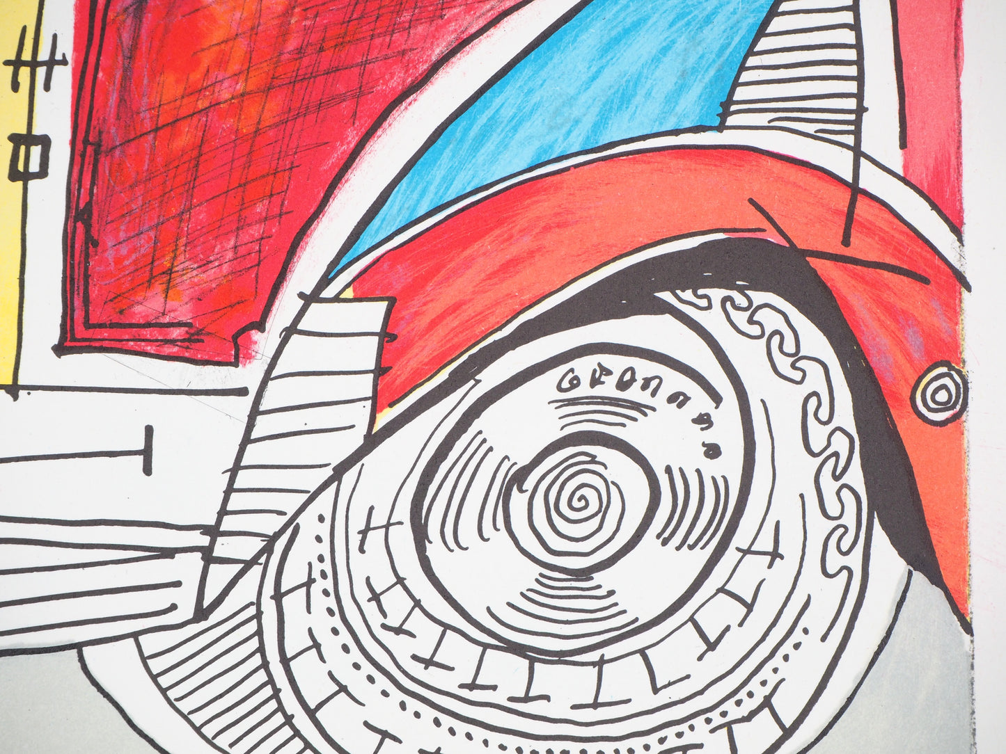 Saul STEINBERG : Galerie Maeght Expo 1977 - Lithographie originale signée