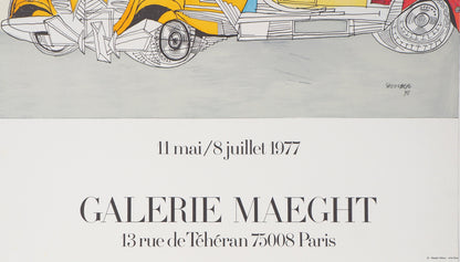 Saul STEINBERG : Galerie Maeght Expo 1977 - Lithographie originale signée