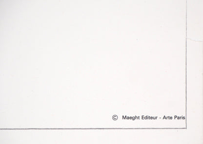 Saul STEINBERG : Galerie Maeght Expo 1977 - Lithographie originale signée
