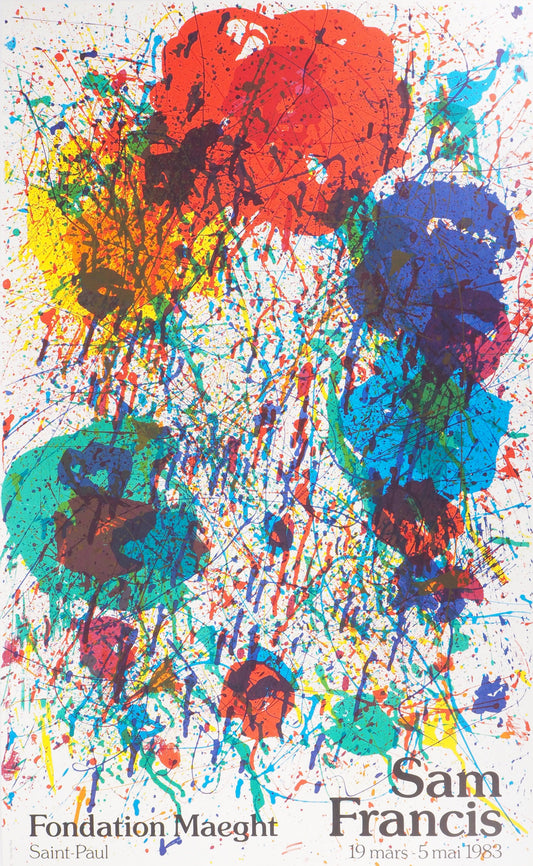 Sam FRANCIS : Explosion de couleurs - Lithographie originale