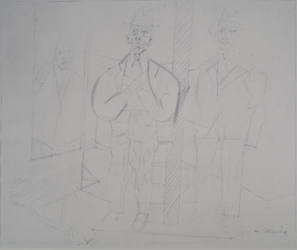 Willem DE KOONING : Homme au chapeau - Lithographie signée