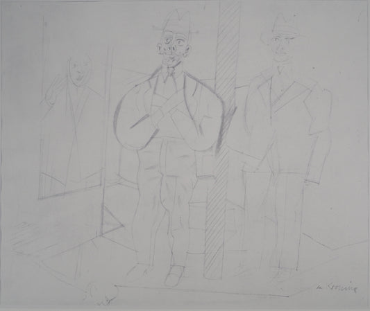 Willem DE KOONING : Homme au chapeau - Lithographie signée