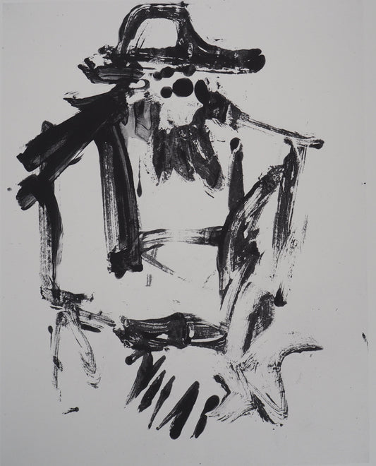 Willem DE KOONING : Homme au chapeau - Lithographie