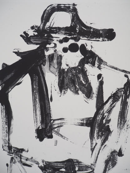 Willem DE KOONING : Homme au chapeau - Lithographie