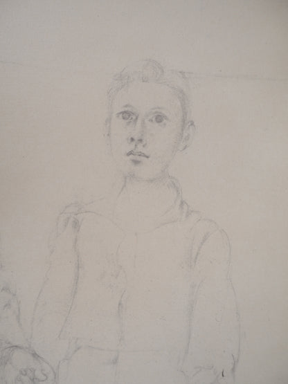 Willem DE KOONING : Autoportrait avec un frère imaginaire  - Lithographie