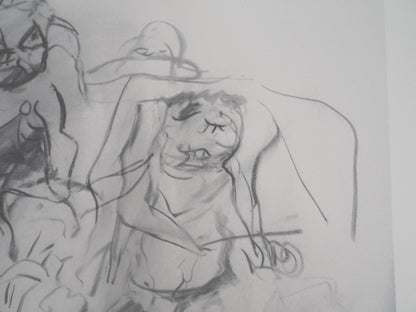 Willem DE KOONING : Personnages fauves dans le paysage - Lithographie signée