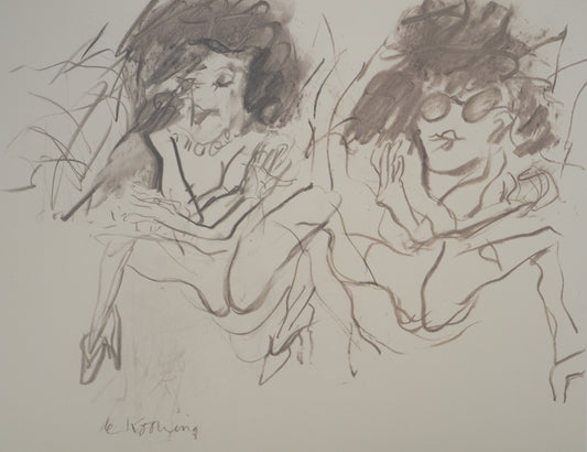 Willem DE KOONING : Deux nus dansants - Lithographie signée