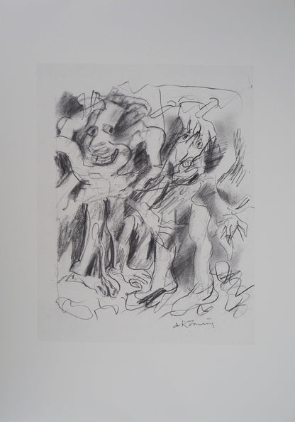 Willem DE KOONING : L'Homme derrière la brume - Lithographie signée
