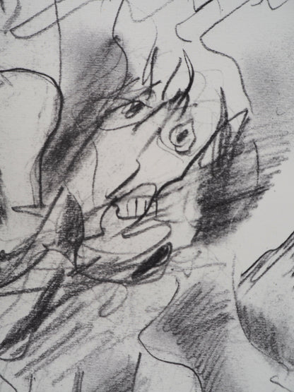 Willem DE KOONING : L'Homme derrière la brume - Lithographie signée