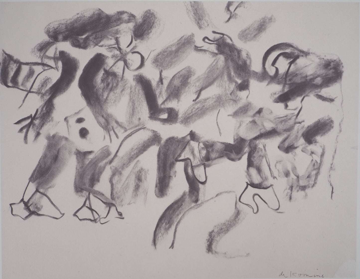Willem DE KOONING : Danse fauve - Lithographie signée