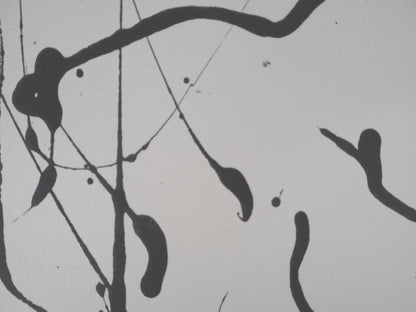 Willem DE KOONING : Composition en noir et blanc - Lithographie signée
