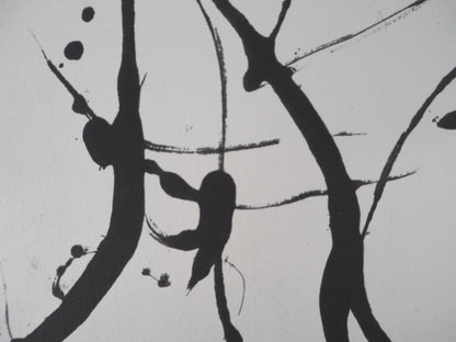 Willem DE KOONING : Composition en noir et blanc - Lithographie signée