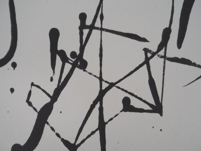 Willem DE KOONING : Composition en noir et blanc - Lithographie signée