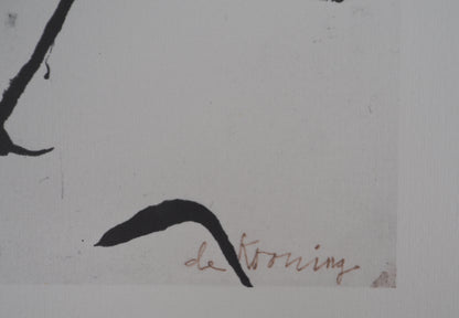 Willem DE KOONING : Composition en noir et blanc - Lithographie signée