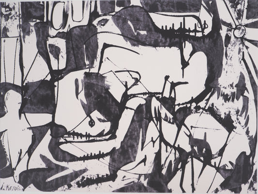 Willem DE KOONING : Abstraction  - Lithographie signée