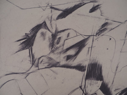 Willem DE KOONING : Abstraction en noir et blanc - Lithographie signée