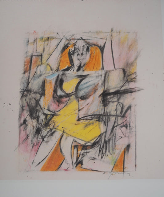 Willem DE KOONING : Femme en jaune - Lithographie signée