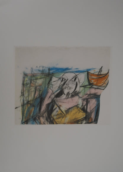 Willem DE KOONING : Femme sur la plage - Lithographie signée