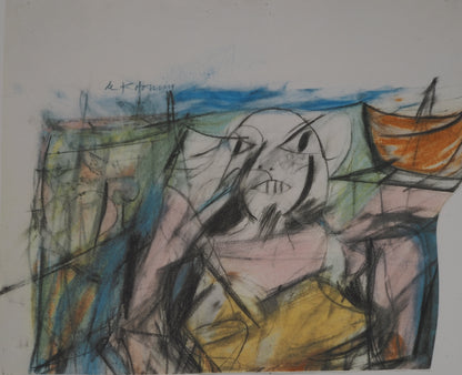 Willem DE KOONING : Femme sur la plage - Lithographie signée