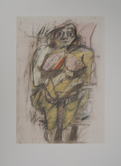 Willem DE KOONING : Portait au torrent - Lithographie signée