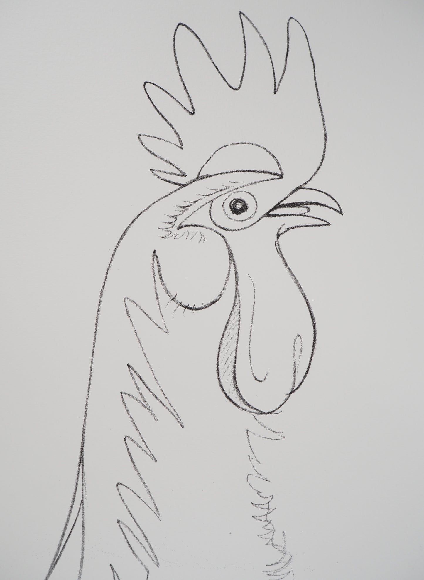 Jean COCTEAU : Fierté - Le Coq, Lithographie signée