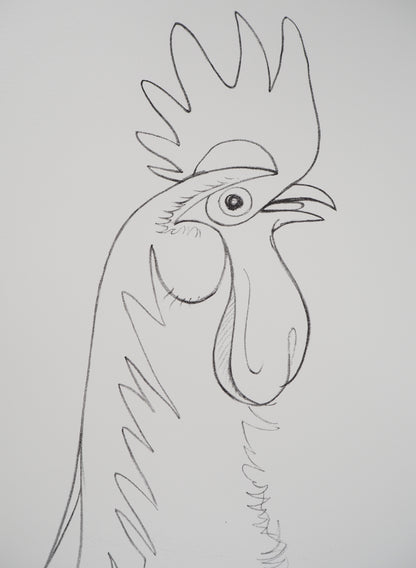 Jean COCTEAU : Fierté - Le Coq, Lithographie signée