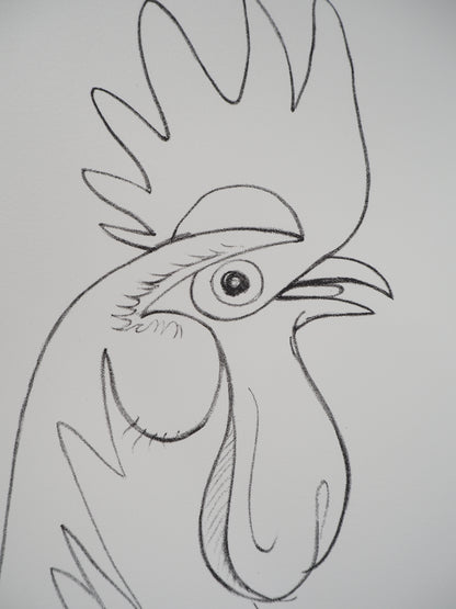 Jean COCTEAU : Fierté - Le Coq, Lithographie signée