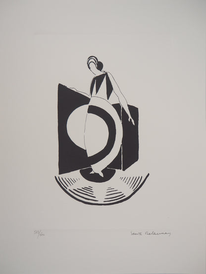 Sonia DELAUNAY : Robe Graphique Art Deco - Lithographie signée