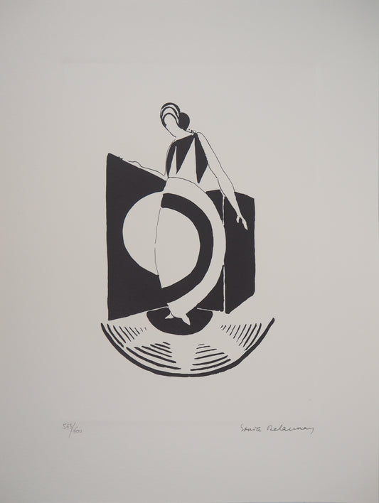 Sonia DELAUNAY : Robe Graphique Art Deco - Lithographie signée