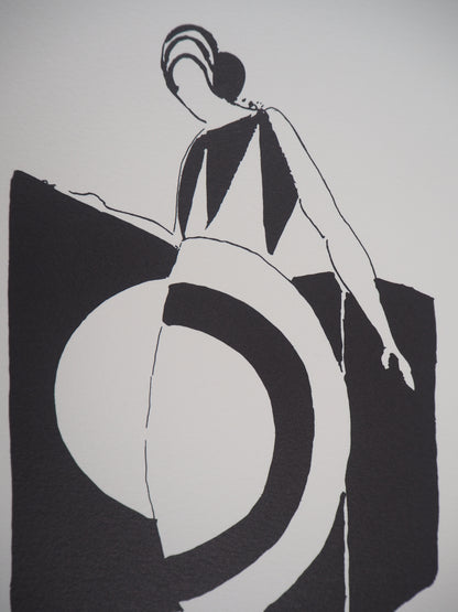 Sonia DELAUNAY : Robe Graphique Art Deco - Lithographie signée